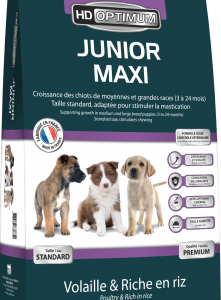 Croissance des chiots de moyennes et grandes races (3 à 18 mois). Taille standard, adaptée pour stimuler la mastication